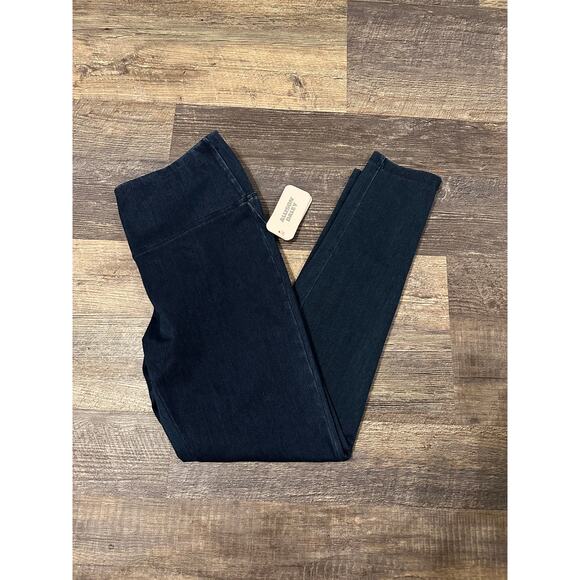 Allison Daley Denim - Allison Daley Women's Navy Blue High Rise Elastic Waist Jeggings Jeans Small NWT